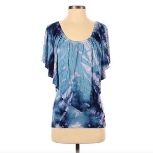 NWT Gypsy 05 Blue & Purple Tie Dye Bohemian Top